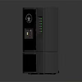 Modern Automatic Coffee Machine As Kitchen Appliance With Sleek Black Gray Design And Digital 3d model
