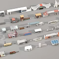 Entrance Gate Community Gate Factory Gate 3d model
