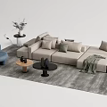 Modern Sofa Coffee Table Combination Sofa Coffee Table 3d model