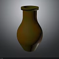 Orange And Green Decorative Vase With Gradient Pattern And Smooth Surface