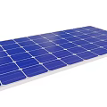 Blue Solar Panel Array With Rectangular Cells For Renewable Energy 3d model