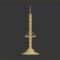 Classic Ornate Balance Scale With Decorative Beam And Chain Suspended Trays