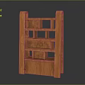 Rustic Wooden Bookshelf With Open Shelves And Simple Design Structure