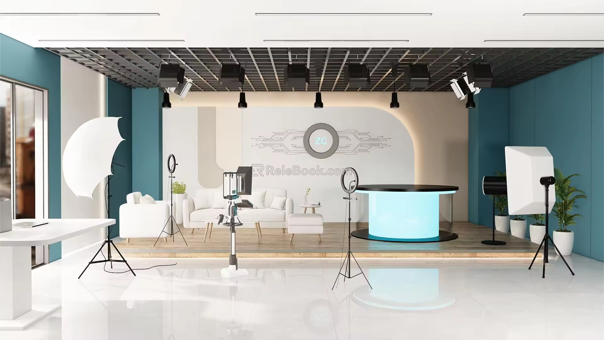 Interview with News Anchor 3d model