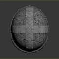 Medieval Metal Helmet With Ornate Riveted Design Intricate Patterns And Face Guard