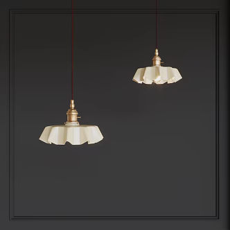 cream flower chandelier 3d model