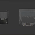 Black Industrial Equipment With Stackable Unit And Wheeled Device Display Screens And Control Buttons