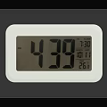 Modern White Digital Clock Displays Time Date And Temperature Clearly 3d model