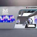 Metaverse Smart Digital Sports Exhibition Booth With Large Screens And Interactive Displays