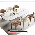 Dining table and chair 3d model