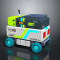 Mobile Robot With Yellow Black White Design Blue Wheels And M99 SSX 382V CLS64 Labels
