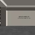 Modern Front Desk Background Wall Simple Background Wall Front Desk Reception Area Background Wall Company Front Desk Background Wall 3d model