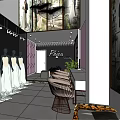 Bridal Shop Interior Design With Mannequins And Wedding Dresses Display Area