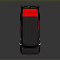Custom Black Van With Red Roof Strip Red Rims Roof Lights And Front Grille