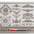 European-style Carved Line Carved Roman Column Plaster Line Corner Column 3d model