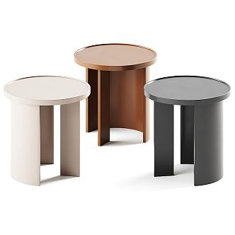 Modern round table coffee table side table 3d model