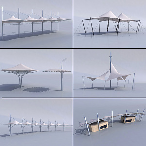 Modern Tensioned Membrane 3d model