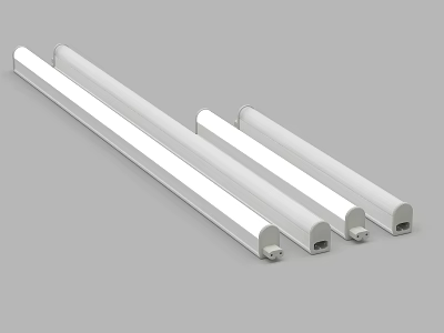 Modern White LED Strip Pendant Lights for Interior Linear Lighting Design 3d model
