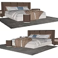 Modern Double Bed 3d model
