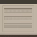 Various Crown Molding Styles with Linear Patterns on Beige Interior Wall 3d model