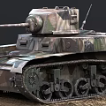 Military Tank with Camouflage Paint Heavy Tracks and Armored Turret Design