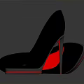 Black High Heels With Red Interior And Stylish Design For Daily Use