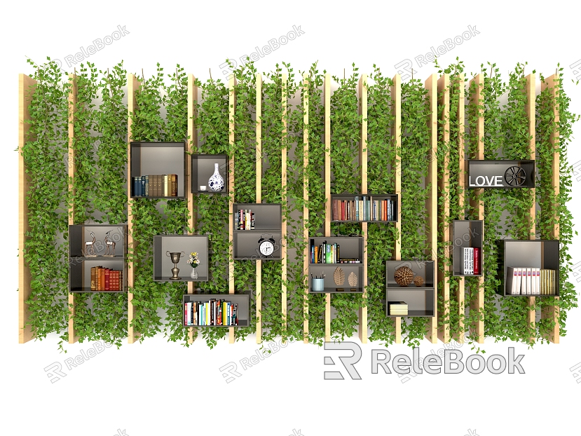 modern green plant wall green plant model