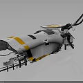 Damaged Aircraft Wreckage With White Fuselage Yellow Stripes And Broken Structure