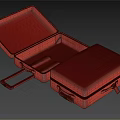 Yellow Hard Shell Suitcase Open And Closed Design With Handle For Travel Storage