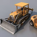 Different Types of Functional Construction Vehicles Bulldozer Dump Truck Forklift and Excavator