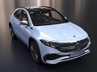 White Mercedes-Benz SUV Featuring Sleek Front Design Glass Roof And Alloy Wheels 3d model