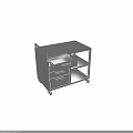 Durable Stainless Steel Kitchen Cart With Drawers Shelves And Wheels
