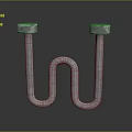 Heavy Duty Industrial Metal U Shaped Bolts Hardware Tools With Square Head Design