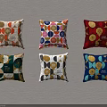 Vibrant Decorative Pillows With Colorful Geometric Patterns And Diverse Designs 3d model
