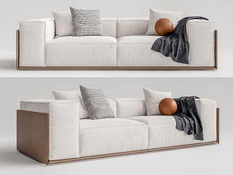 Modern double sofa 3d model