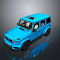 Bright Blue Modern SUV With Sleek Exterior And Black Alloy Wheels