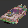 Travel car, self-modified car, modified car 3d model