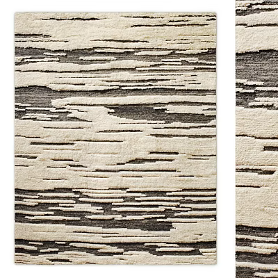 Square Rug With Textured Pattern In Neutral Tones For Modern Spaces 3d model