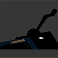 Modern Equipment Design With Blue Base Black Handles And Silver Edges