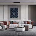 Modern Sofa Coffee Table Combination Special-shaped Sofa Coffee Table Combination 3d model