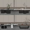 Table and coffee table decorations 3d model