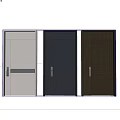 Modern Swing Doors In Different Colors With Stylish Panel Designs For Home Interior 3d model