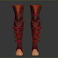 Knee High Boots Dark Brown Gold with Heart Shaped Buckles Golden Toe Caps Ornate Design