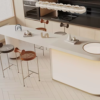 Modern dining table 3d model