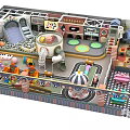Indoor Playground With Slide Ball Pit Carousel Toy Cars And Climbing Areas