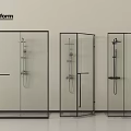 Poliform Modern Shower Heads in Glass Shower Enclosures with Different Designs