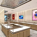 Elegant Jewelry Store Exterior Design With HDX Sign Warm Lighting And Glass Display Windows
