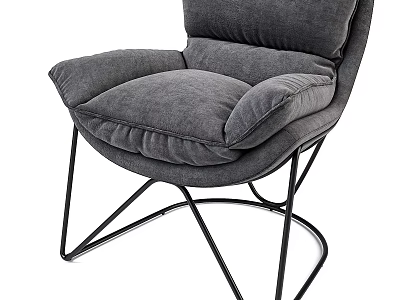 Modern Gray Sofa Coffee Table Set With Soft Fabric Cushions And Metal Frame 3d model
