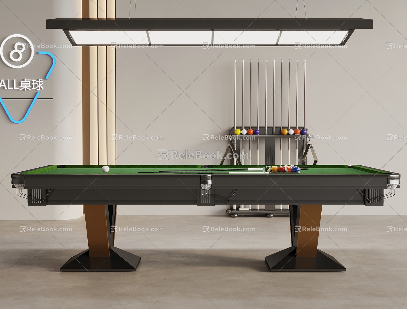 Billiards Table Billiards Billiards Storage Rack Billiards Hall 3d model