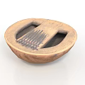 Functional Oval Wooden Divided Household Storage Container With Metal Comb Teeth